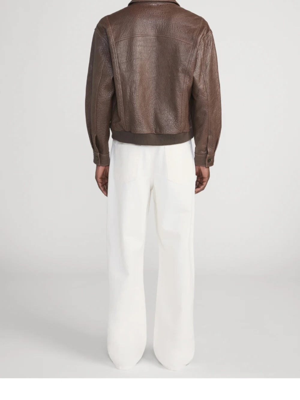 FRAME Men’s Textured Leather Bomber - Picture 2 of 11